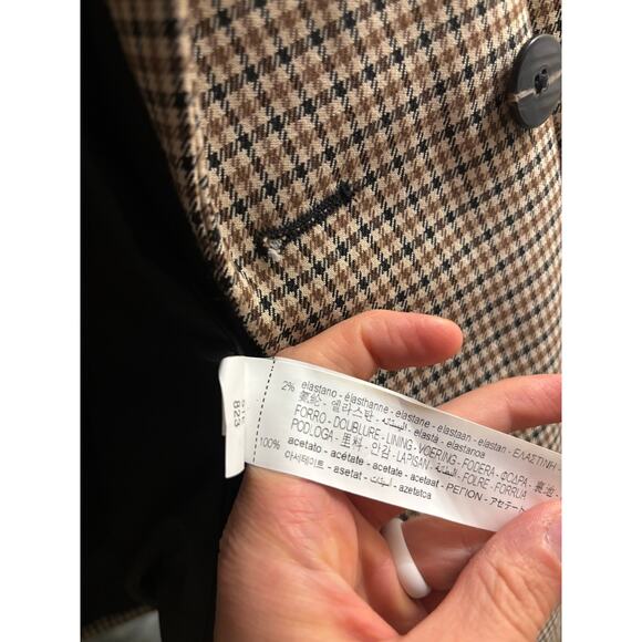 Zara Boxy Fit Plaid Blazer Jacket - Picture 5 of 8